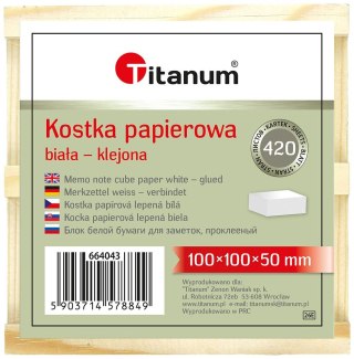 Kostka papierowa biały [mm:] 100x100x 50 Titanum