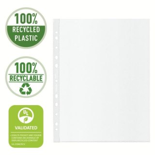 Koszulki na dokumenty Recycled Maxi groszkowa A4 kolor: bezbarwny typu U 100 mic. Esselte (627504)