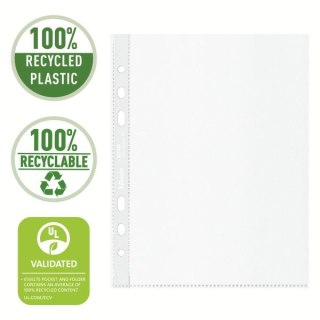 Koszulki na dokumenty Recycled groszkowe A5 kolor: bezbarwny typu U 70 mic. Esselte (627495)