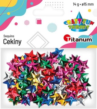 Cekiny Craft-Fun Series gwiazdki 15mm mix 14g Titanum (CG035)