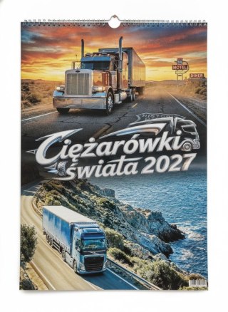 Kalendarz ścienny CIĘŻARÓWKI ŚWIATA 13 planszowe 315mm x 500mm Jotan (WP130)