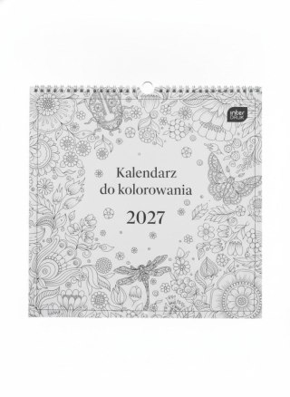 Kalendarz ścienny DO KOLOROWANIA wieloplanszowy 300mm x 300mm Interdruk (OWADY)