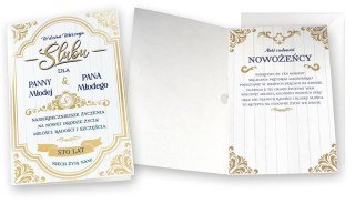 Kartka składana Kartka muzyczna na Ślub Kukartka (MP-0030)
