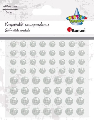 Kryształki Craft-Fun Series samoprzylepne 50 szt białe Titanum (DIY1801A)