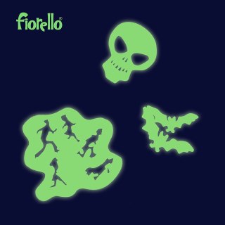 Naklejka ścienna Fluorescencyjna Halloween miks 18 szt Fiorello (170-2809)