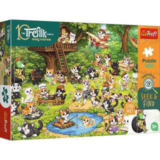 Puzzle Rodzina Treflików Koci świat 100 el. Trefl (16587)