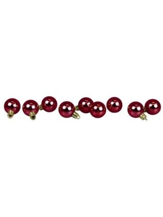 Bombki mini 9szt., 3cm bordowe plastik Arpex (BN0245BOR-4788)