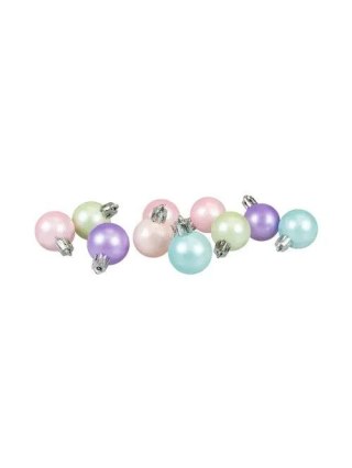 Bombki w tubie (10 szt.) PERŁOWE 3cm plastik Arpex (BN0993)