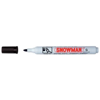 Marker permanentny wkład czarny okrągła końcówka Snowman