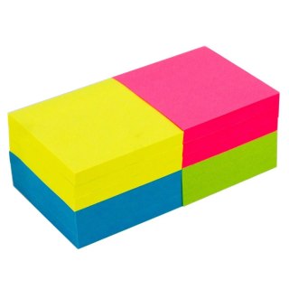 Notes samoprzylepny (karteczki) HOPAX kostka neon 12 sztuk mix [mm:] 76x76 Stick'n (21914)