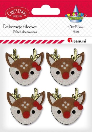 Ozdoba filcowa Craft-Fun Series Głowa renifera Titanum (26CR0240)
