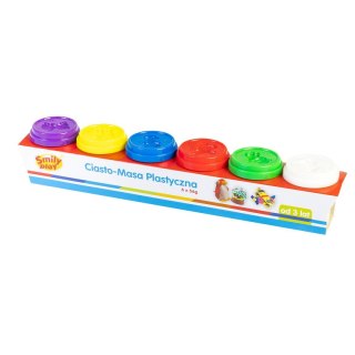 Plastelina 6 kol. 6 tub ciasto-masa mix 56g Smily Play (SP83350)