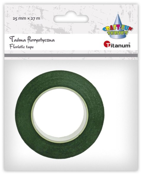 Taśma specjalnego przeznaczenia Craft-Fun Series taśma florystyczna 25x27 [mm x m] zielona Titanum (301/25)