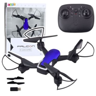 Dron Sześcioosiowy Żyroskop Światła LED Obrót 360° Niebieski Lean (23087)
