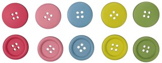 Guziki Craft-Fun Series plastikowe okrągłe 25mm mix 25 szt Titanum