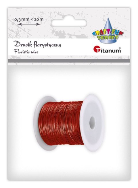 Drucik Craft-Fun Series florystyczny kolor: czerwony 20 m 1 szt Titanum (24BR0201-4)
