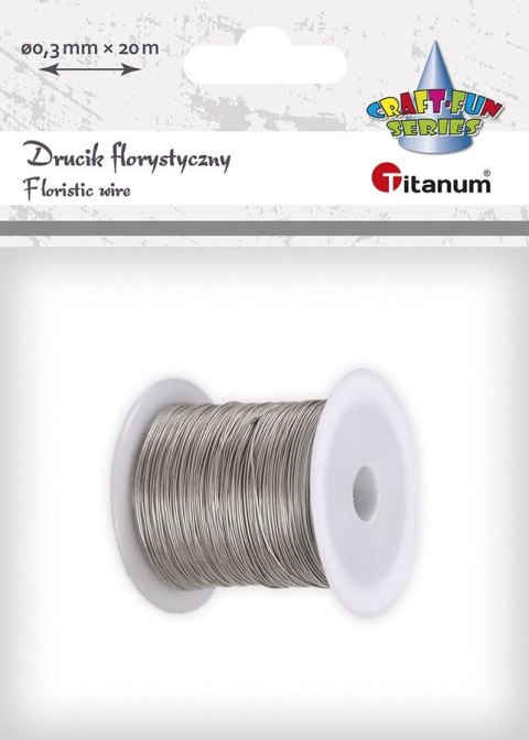 Drucik Craft-Fun Series florystyczny kolor: srebrny 20 m 1 szt Titanum (24BR0201-5)