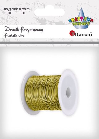 Drucik Craft-Fun Series florystyczny kolor: złoty 20 m 1 szt Titanum (24BR0201-3)
