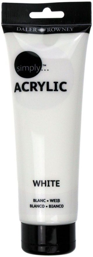 Farba akrylowa Simply kolor: biały 250ml Daler Rowney (126250011)