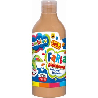 Farby plakatowe Bambino w butelce 500 ml kolor: cielisty 500ml 1 kolor. Bambino (cielista)