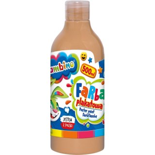 Farby plakatowe Bambino w butelce 500 ml kolor: cielisty 500ml 1 kolor. Bambino (cielista)