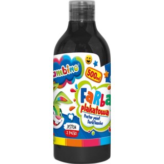 Farby plakatowe Bambino w butelce 500 ml kolor: czarny 500ml 1 kolor. Bambino (czarna)