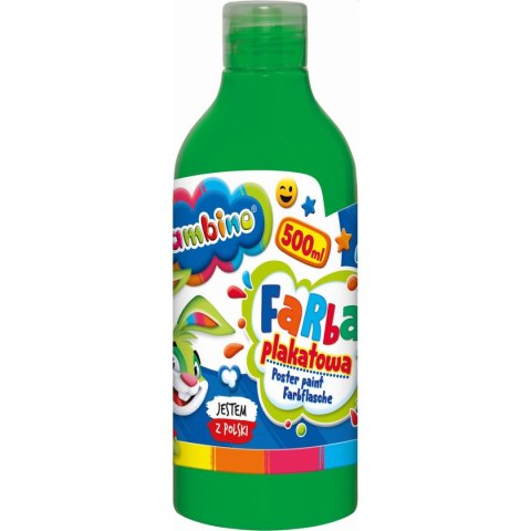 Farby plakatowe Bambino w butelce 500 ml kolor: zielona 500ml 1 kolor. Bambino (zielona)