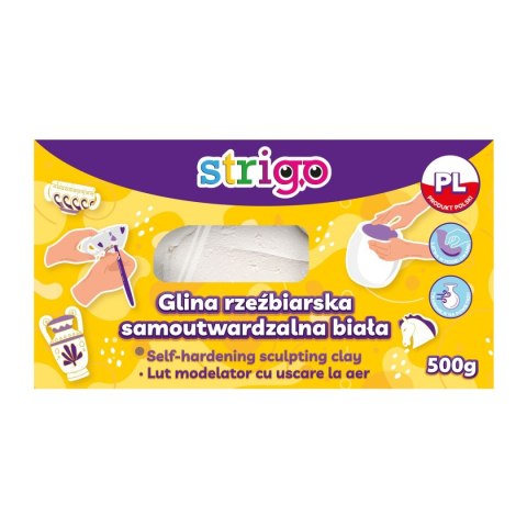 Glinka samoutwardzalna biała 500 g biała 500g Strigo (SSC330)