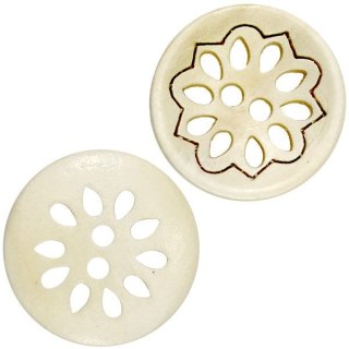 Guziki Craft-Fun Series 20mm, ażurowe naturalny 20 szt Titanum (WDY216)