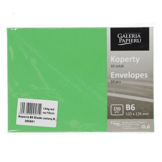 Koperta B6 gładki zielony k 150 zielona [mm:] 125x176 (280851) 10 sztuk