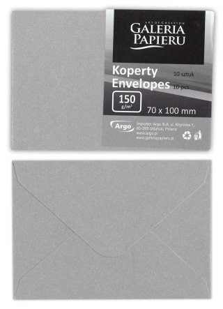Koperta pearl jasnosrebrny srebrna [mm:] 70x100 Galeria Papieru (280440) 10 sztuk