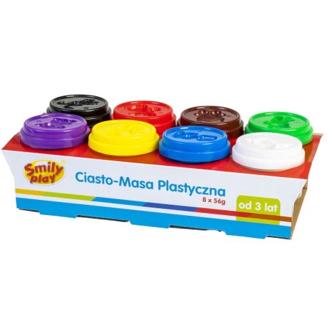 Plastelina 8 kol. 8 tub ciasto-masa mix 56g Smily Play (SP83349)