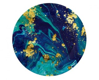 Talerz jednorazowy Midnight Blue papier śr. 180mm 6 szt Godan (PG-TMB7)
