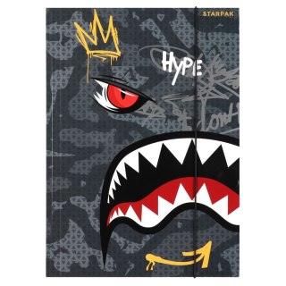 Teczka kartonowa na gumkę Shark A4 mix Starpak (583301)