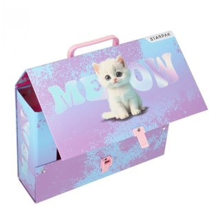 Teczka z szerokim grzbietem na zatrzask Kitty A4 mix Starpak (583306)