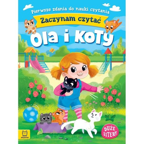 Książeczka edukacyjna Zaczynam czytać. Duże litery. Pierwsze zdania do nauki czytania. Ola i koty Aksjomat
