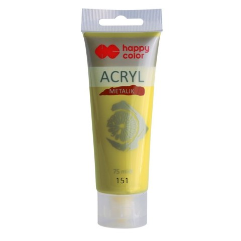 Farba akrylowa zielone złoto metalik kolor: złoty 75ml Happy Color (HA 7370 0075-151)