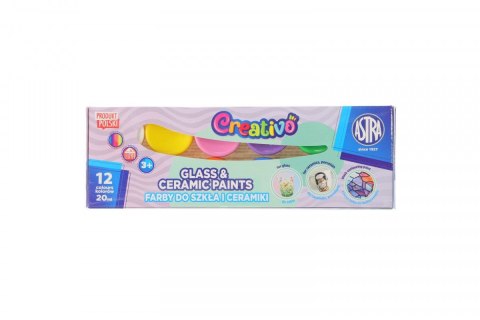 Farba do malowania na szkle kolor: mix 20ml 12 kolor. Astra Fun (301124007)