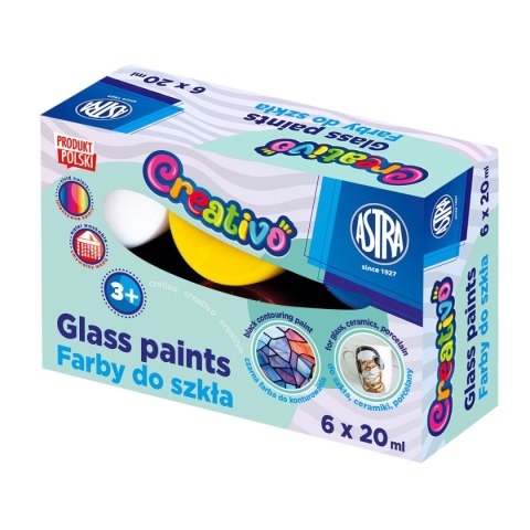 Farba do malowania na szkle kolor: mix 20ml 6 kolor. Astra Fun (301124006)
