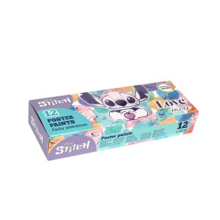 Farby plakatowe Stitch Pastelowe kolor: mix 20ml 12 kolor. Patio (91972PTR)