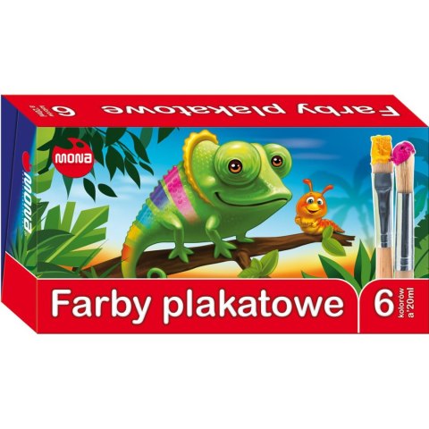 Farby plakatowe kolor: mix 20ml 6 kolor. Mona