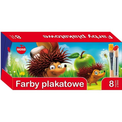 Farby plakatowe kolor: mix 20ml 8 kolor. Mona