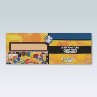 Farby plakatowe kolor: mix 30ml 12 kolor. Astra (83110901)