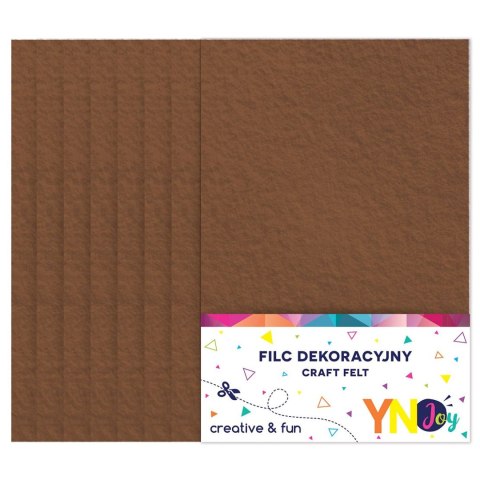 Filc kolor: brązowy 8 ark. [mm:] 210x297 Interdruk (IFILCBRĄZ)