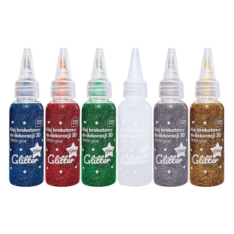 Klej artystyczny STAR brokatowy 3D 5902277337108 50ml Interdruk (50ml)