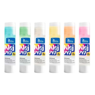 Klej w sztyfcie 8g kolorowy 8g Tetis (BG113-E)