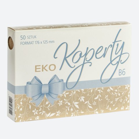 Koperta B6 Eco kraft szara [mm:] 176x125 Pol-mak (KB6_OGEKO) 50 sztuk