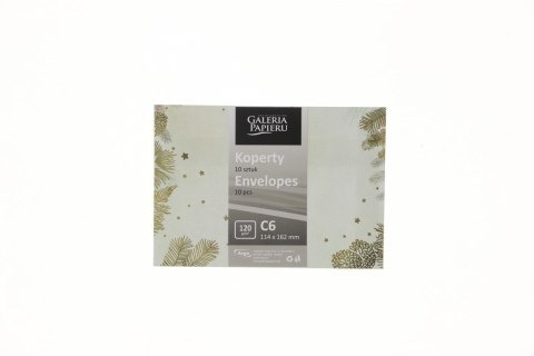 Koperta C6 złote święta złota Galeria Papieru (280294) 10 sztuk
