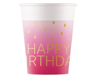 Kubek jednorazowy Blue Happy Birthday, Decorata papier 200ml Godan (96624)