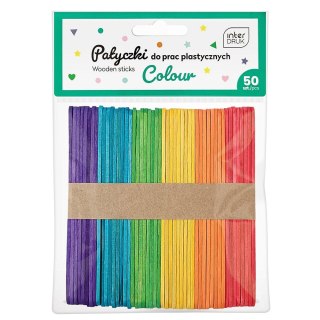 Patyczki kolorowe DO prac plastycznych 5902277337252 50 szt Interdruk (113x10 50 szt)